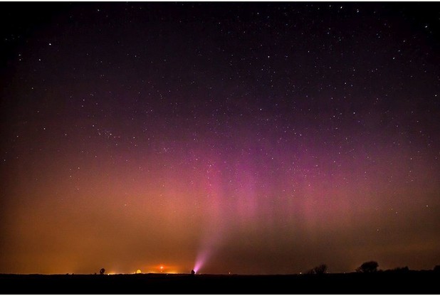 Northern Lights Over Goonhilly Earth Station